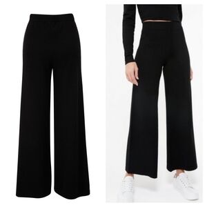 D. Exterior Black Wideleg Highwaisted Pull On Pants Size XL